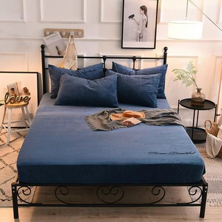 Set ga gối nỉ nhung đơn sắc