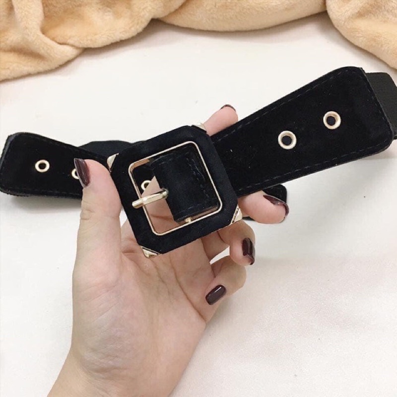 Đai váy nhung lỗ bản víp hot girl phong cách hàn quốc