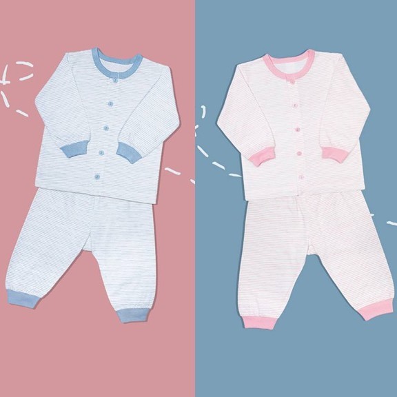 Bộ sơ sinh dài tay Miomio cài giữa mỏng