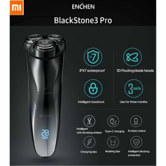 Dao cạo râu điện Xiaomi Enchen BlackStone 3