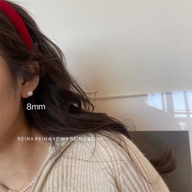 Khuyên Tai Kim Bạc Đính Ngọc Trai Phong Cách Retro Mới