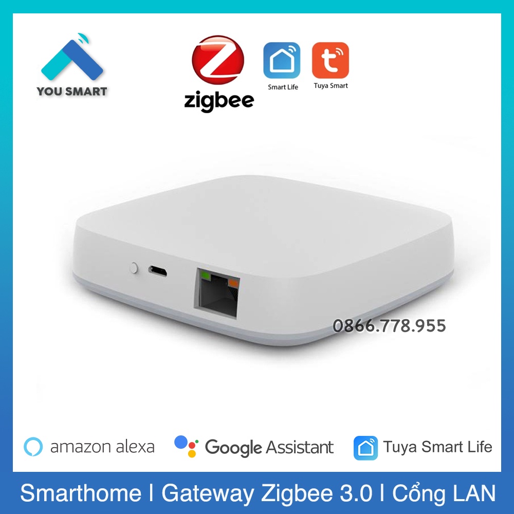 [Zigbee 3.0] Bộ Điều Khiển Trung Tâm Zigbee Tuya 3.0, Hub Zigbee Tuya kết nối Wifi hoặc dây Lan