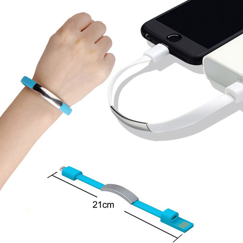 Cáp Sạc Dạng Vòng Đeo Tay Cổng Micro USB Cho Samsung OPPO VIVO Xiaomi iPhone