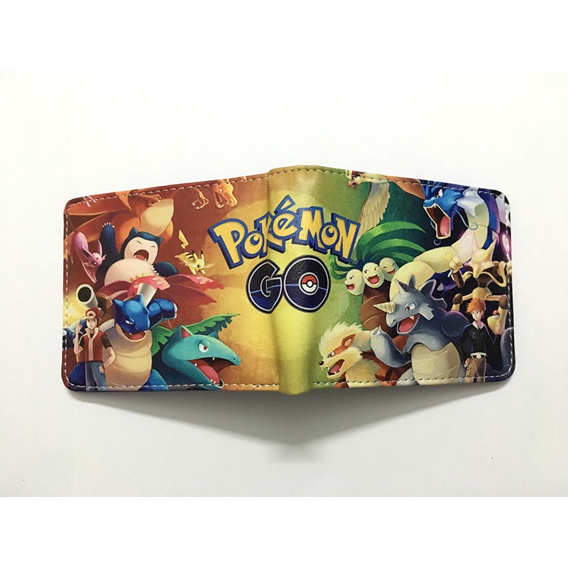 Ví Ngắn Gập Đôi In Hình Pikachu Hoạt Hình Pokemon