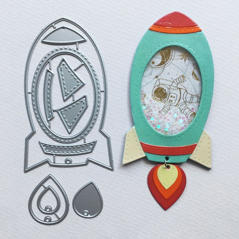 Khuôn Cắt Giấy Làm Từ Kim Loại Hình Tàu Hỏa Trang Trí Scrapbook