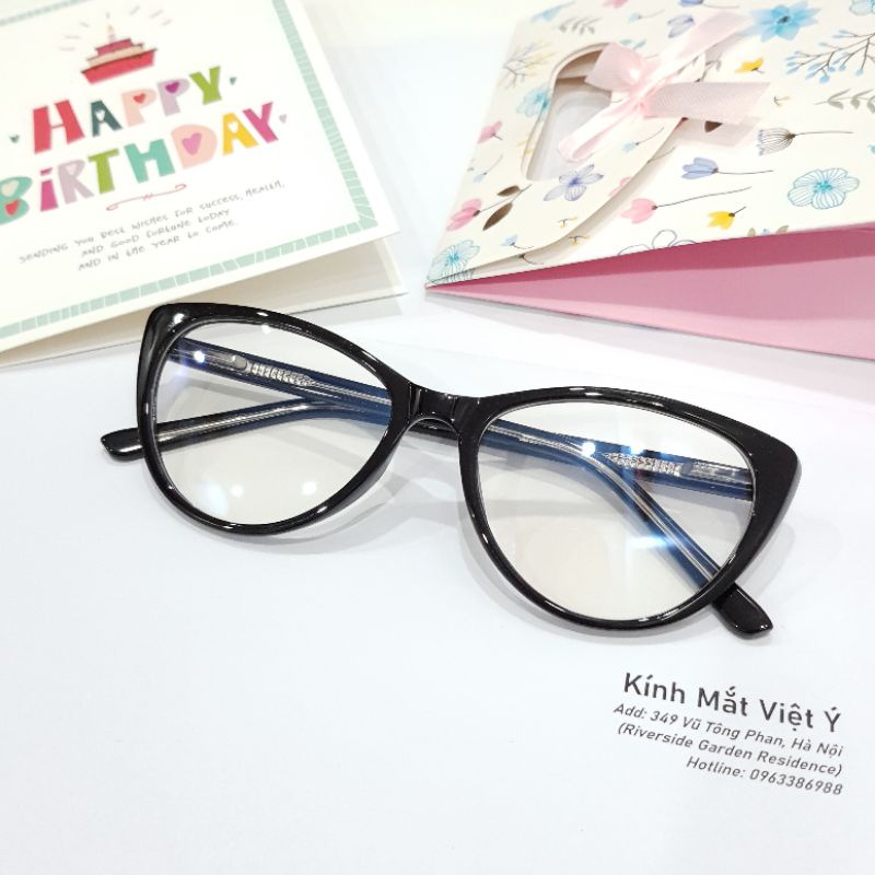 Mắt kính cận nữ nhựa bọc kim loại, mắt mèo - CATEY Y8013