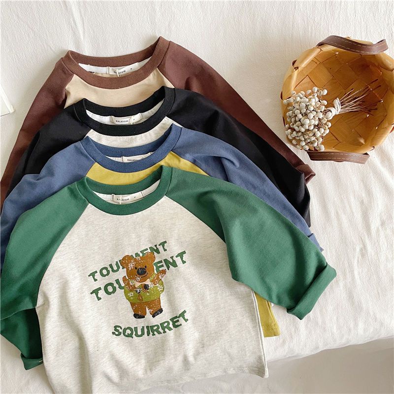 Áo Thun Raglan In Họa Tiết Hoạt Hình Phong Cách Nhật Bản 2022 Cho Bé