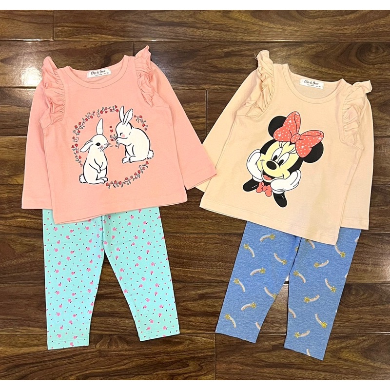 Bộ cotton dài tay cho bé gái