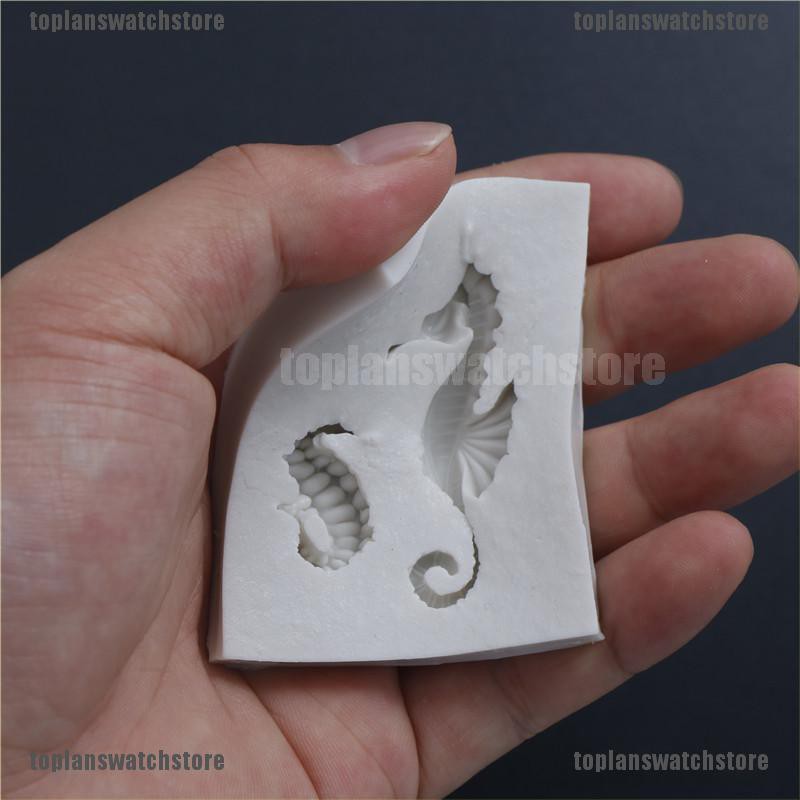 Khuôn Silicone Tạo Hình Cá Ngựa Trang Trí Bánh