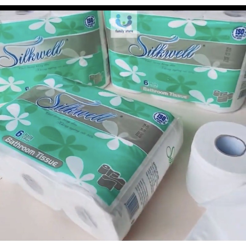 Giấy vệ sinh 6 cuộn 3 lớp cao cấp Silkwell