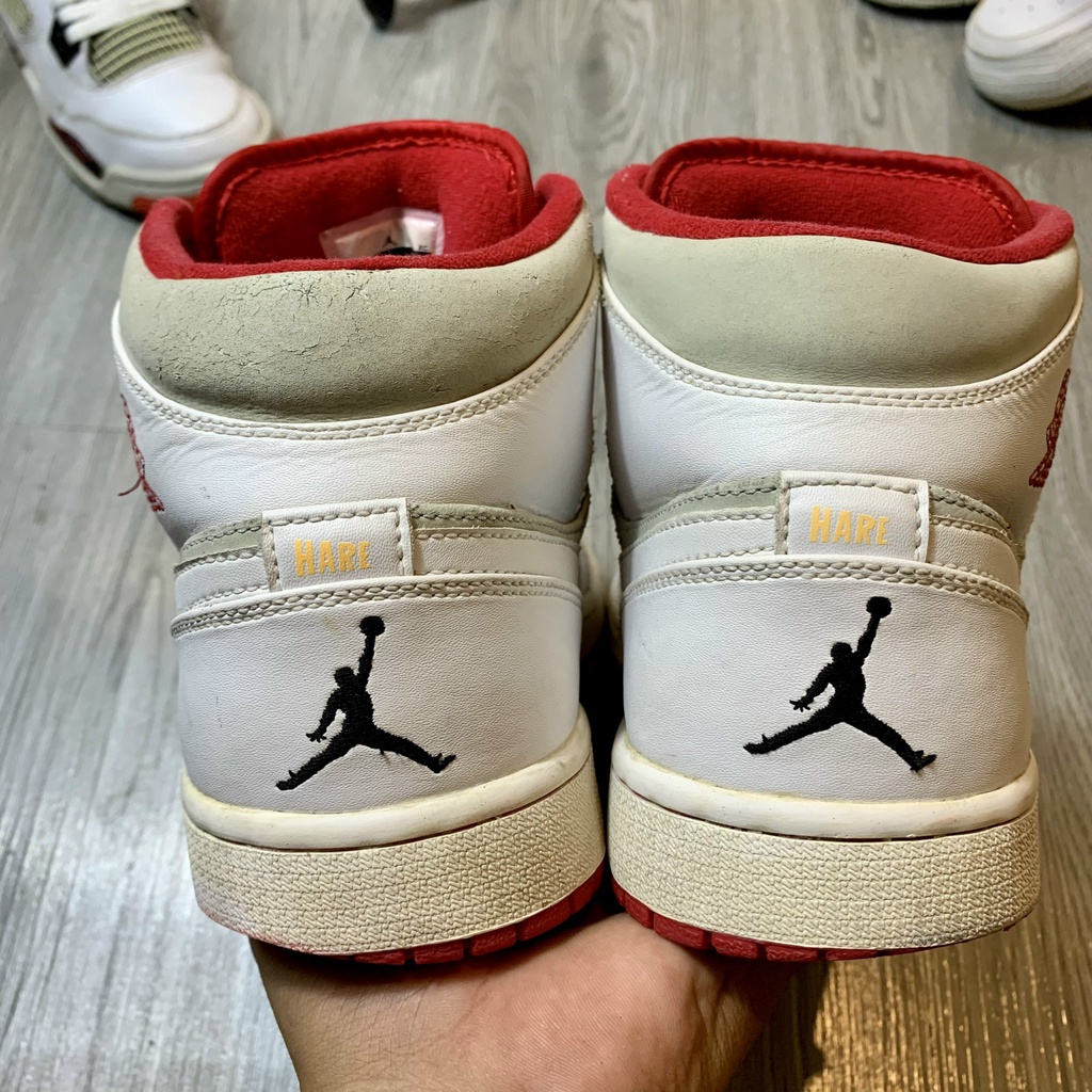 Giày Cũ Jordan 1 Retro Hare  Size 45.5 2hand chính hãng cam kết real trọn đời - Giày Cũ Sài Gòn