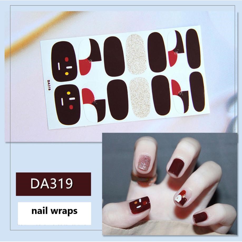 Miếng Dán móng tay Nghệ thuật Phong cách Hàn Quốc Nail Stickers Nails Art Giáng Sinh Noel