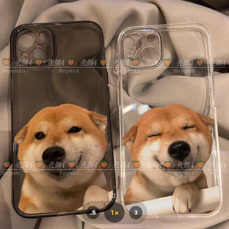 Ốp điện thoại silicon mềm trong suốt toàn diện PNi4 hình cún Shiba thích hợp cho Apple iPhone 13 12promax 11 Xs 7/8P