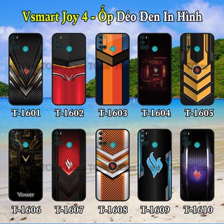 Ốp lưng Vsmart Joy 4 - Ốp dẻo đen in hình Logo Vsmart Siêu Chất