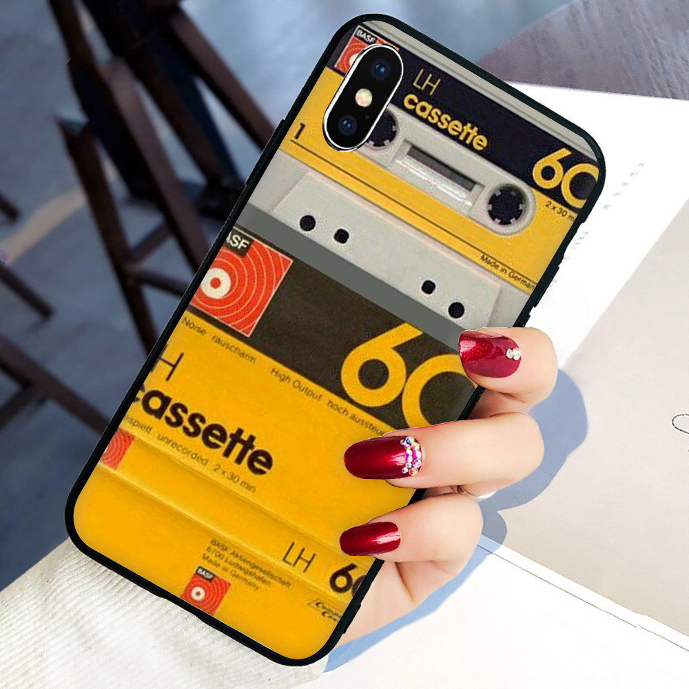 Ốp Điện Thoại Tpu Mềm Chống Rơi Họa Tiết Băng Cassette Cổ Điển Dành Cho Iphone 11 Pro Max 12 Pro Max 12 Pro 12 Mini 12