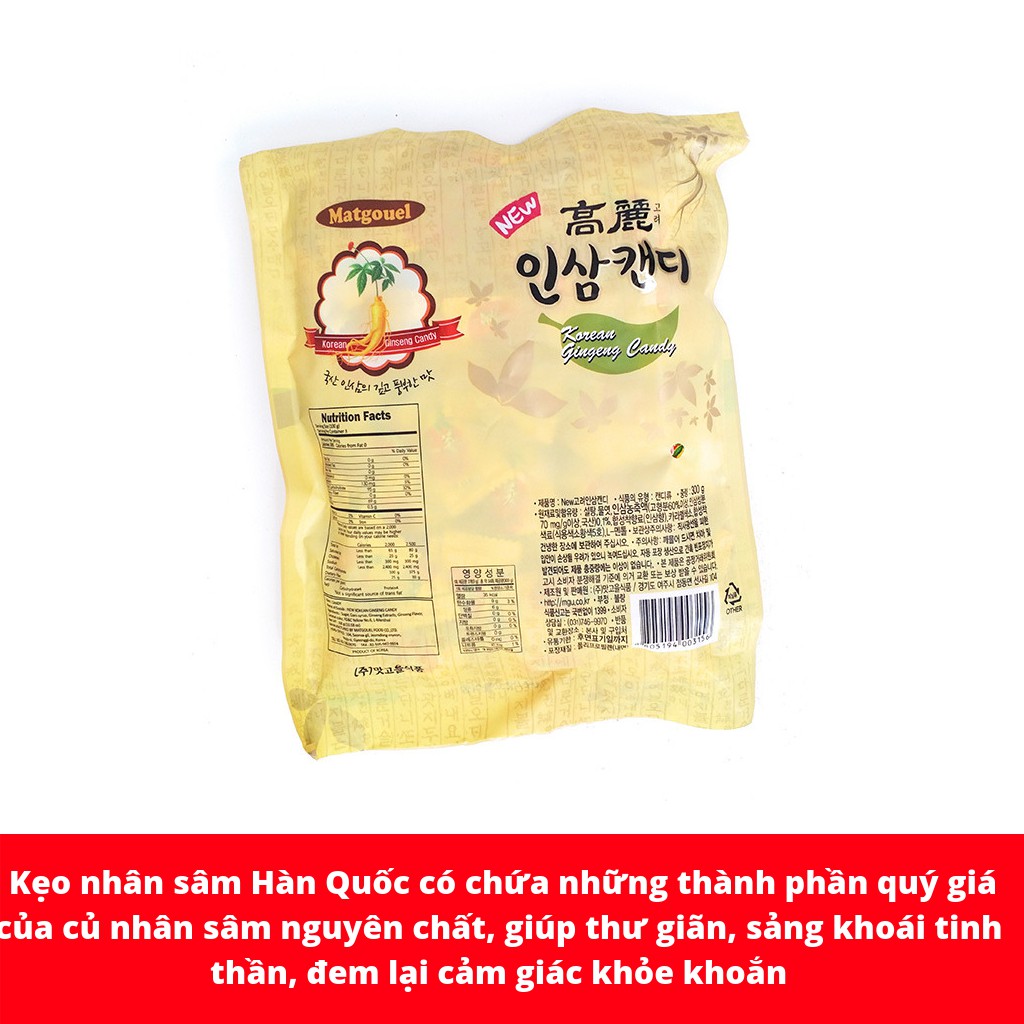 KẸO NHÂN SÂM MATGOUEL GÓI 700G