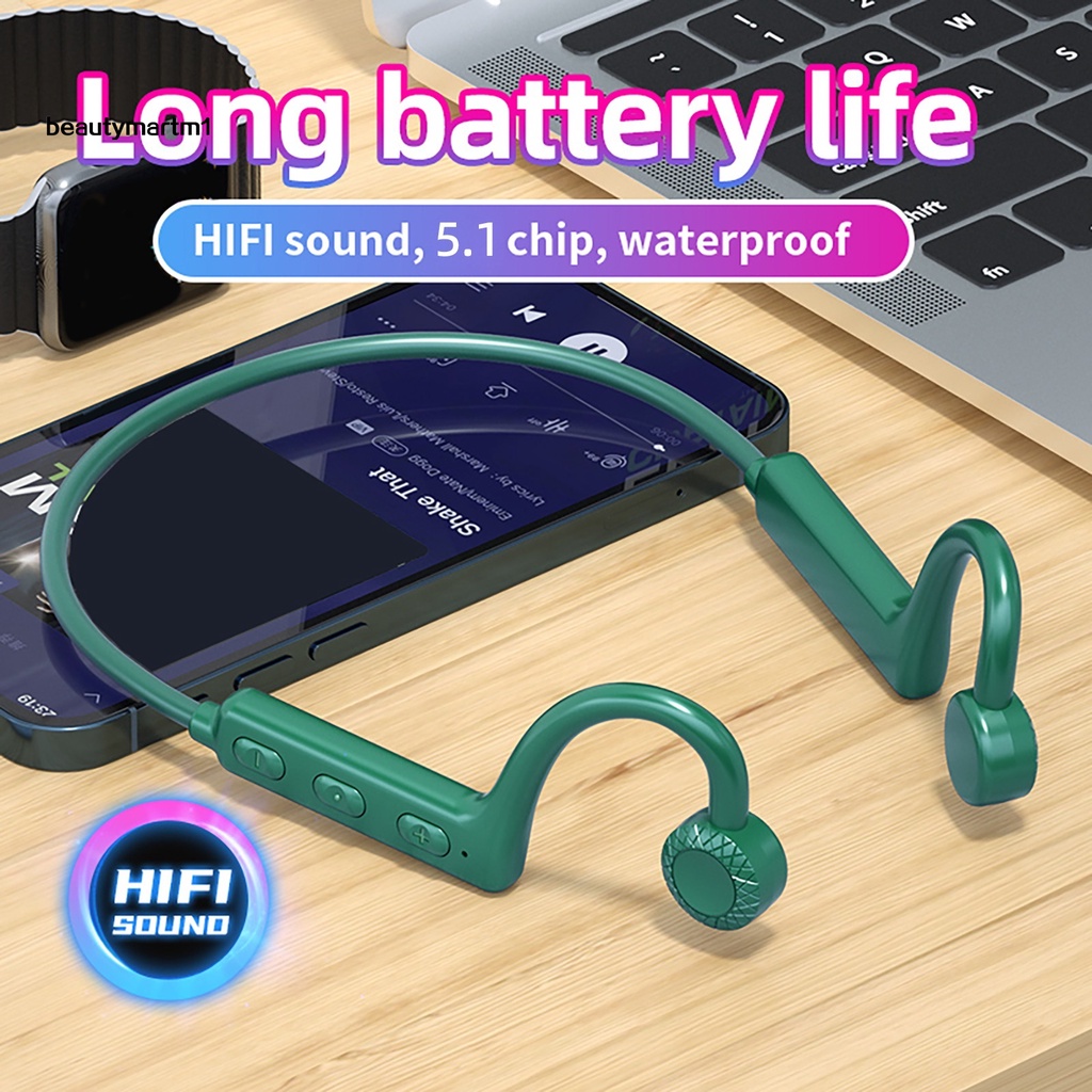 Tai Nghe Bluetooth Beautymartm1 Móc Vành Tai Chống Thấm Nước IPX5 Dùng Khi Chạy Bộ