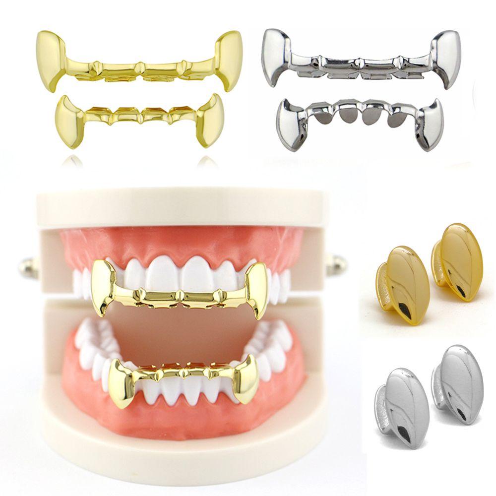 BACK2LIFE Vỉ Nướng Răng Có Thể Tháo Rời Màu Sắc Bạc Hóa Trang Nhân Vật Dracula
