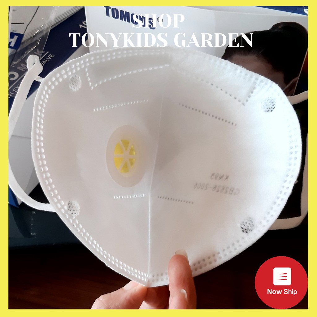 Hộp 10 chiếc Khẩu trang N95, KN95 TOMODS có van thở, chống bụi mịn và bệnh đường hô hấp | BigBuy360 - bigbuy360.vn