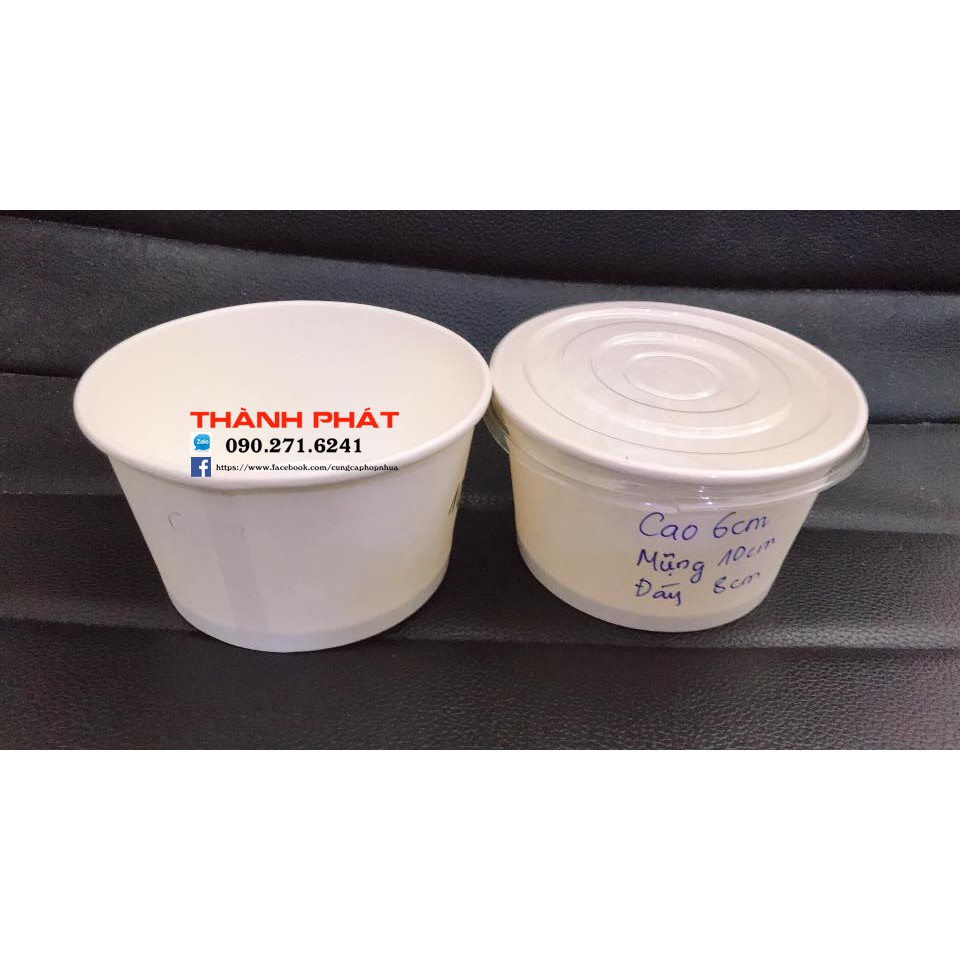 50 Tô giấy đựng kem 300ml - Tô giấy nhỏ đựng canh