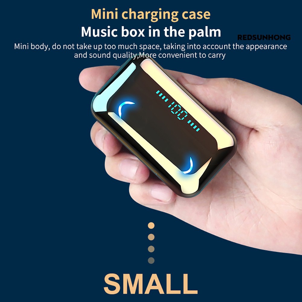 Tai Nghe Không Dây Bluetooth 5.0 Redsu F9-5C Tws Kỹ Thuật Số 5.0 Cho Điện Thoại