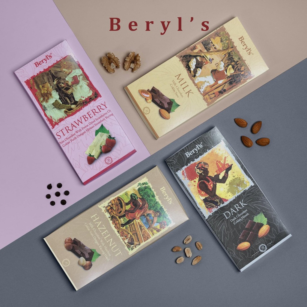 ( Giá dùng thử ) Bar Beryl's chocolate 85g và 50g socola thanh đắng nguyên chất