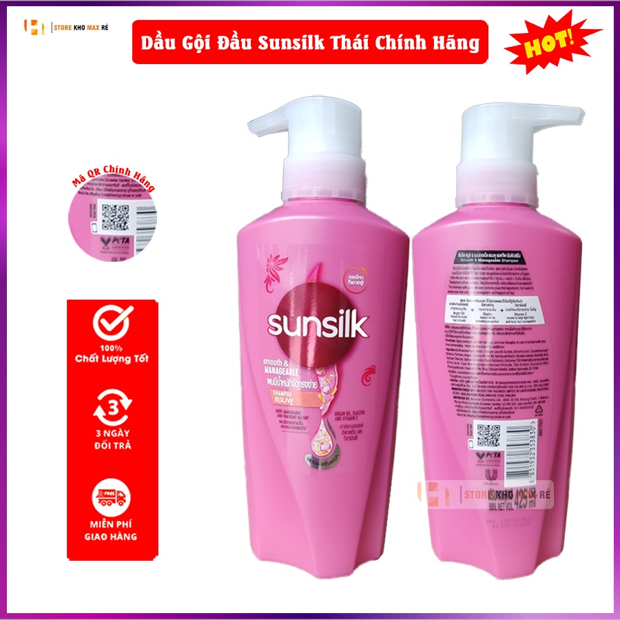 Dầu Gội Đầu Sunsilk Thái Lan Hàng Chính Hãng Có Quét Mã QR