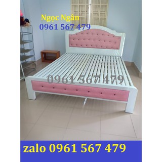 giường sắt hộp dập hoa cao cấp giá rẻ _1m6x2m