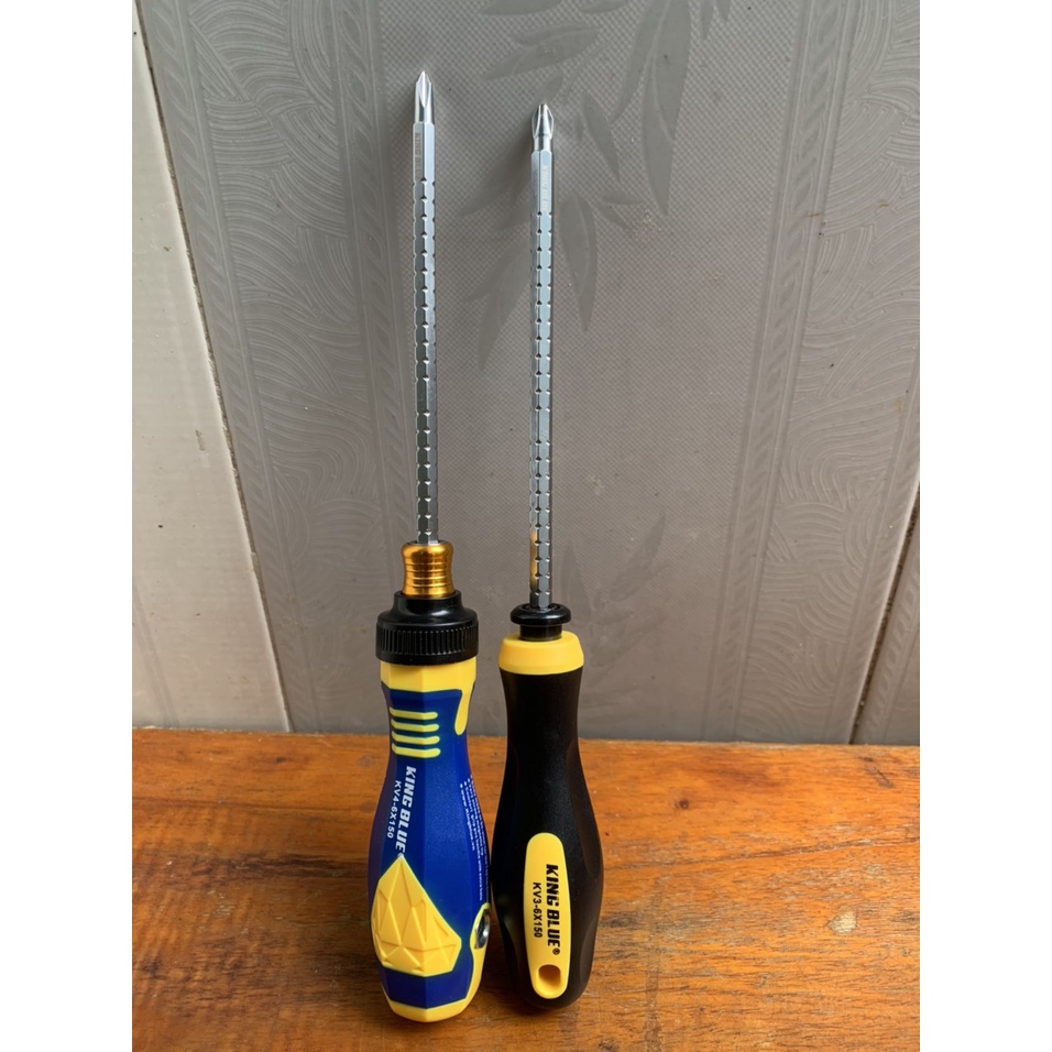 Một tô vít hai đầu PH2-SL6 đảo chiều KV4-6X150  thương hiệu King Blue thép S2 siêu cứng chất lượng cao