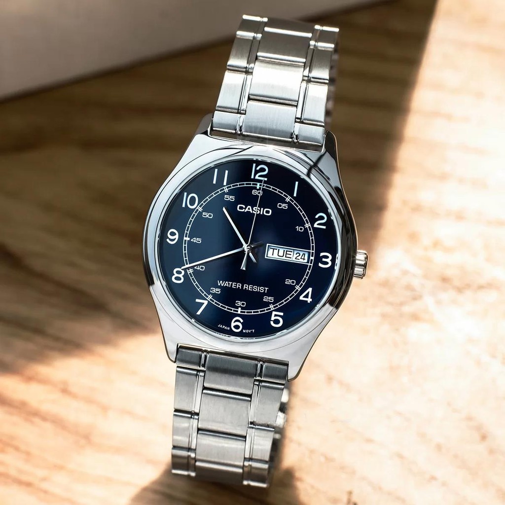 Đồng hồ nam dây kim loại chính hãng Casio MTP-V006D-1B2UDF