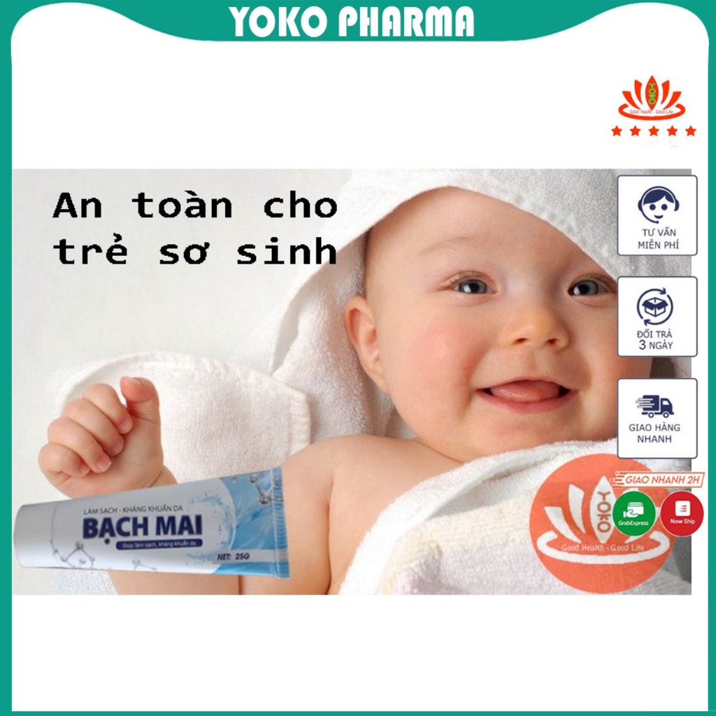 [Chất Lượng] Gel Bôi Da Kháng Khuẩn Và Làm Sạch Da Bạch Mai - 25g Chân Tay Miệng Zona Thủy Đậu Côn Trùng Cắn -YokoPharma