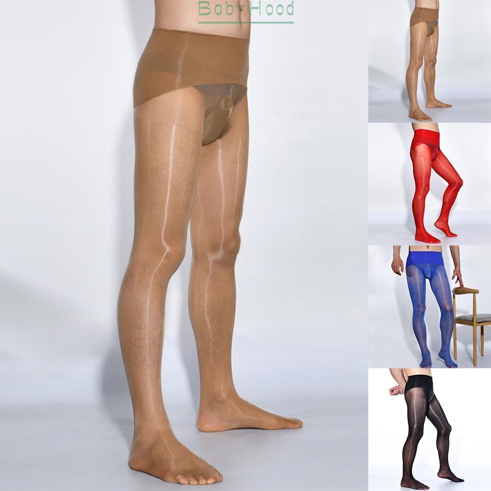 Open/Close/Ball Pouch Men Glossy Pantyhose Sexy Silky Soft Nylon Stockings Hot#BBHOOD