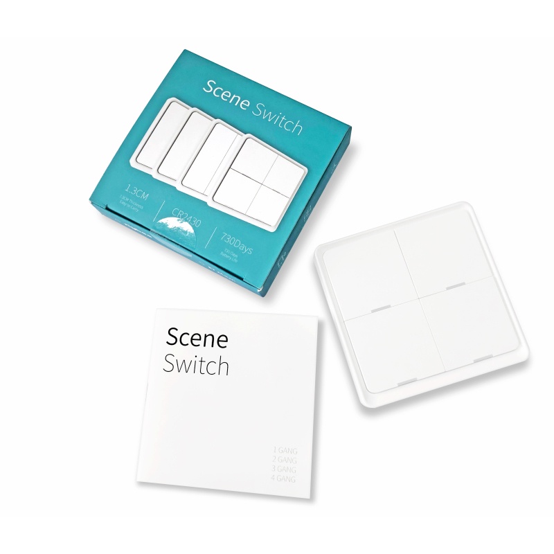 Công tắc thông minh Aubess White Tuya Zigbee 4 chiều Bảng điều khiển hoạt động với Alexa Google Home