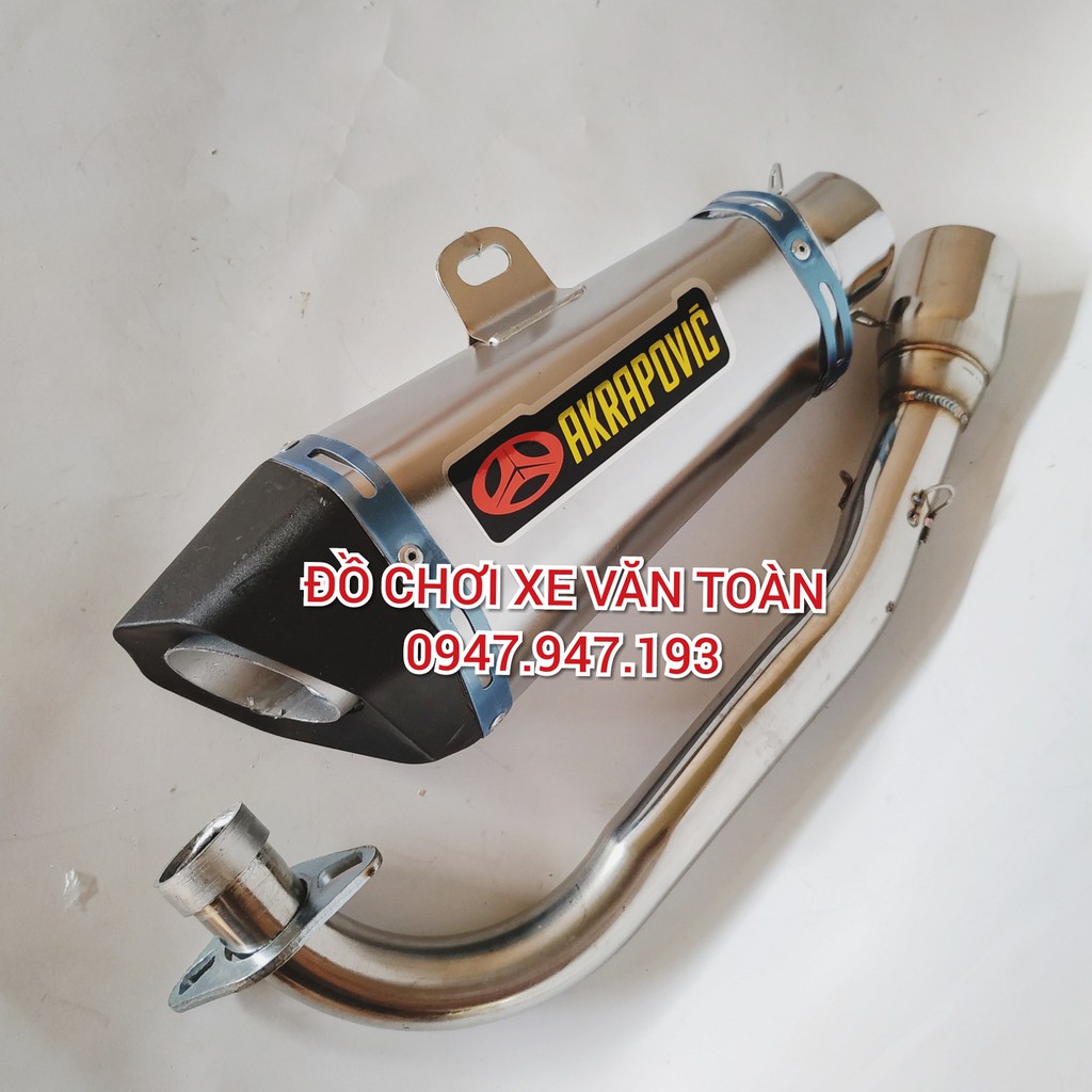 Pô Akrapovic bạc độ Nouvo Mio