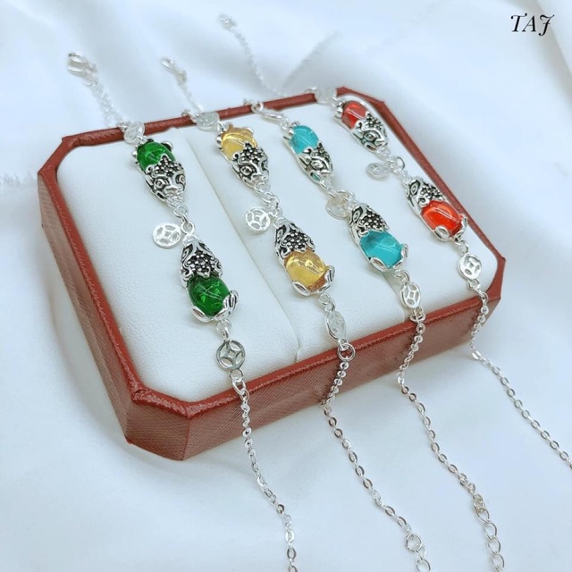 LẮC TAY NGHÊ SƠN ĐEN CAO CẤP - VÒNG TAY BẠC NỮ