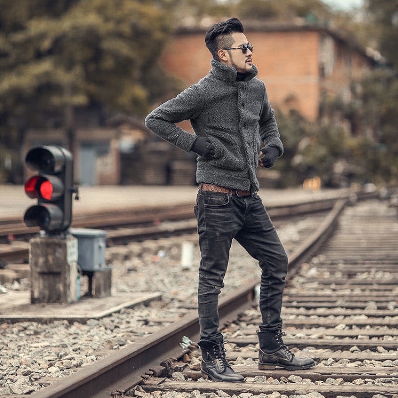 Áo khoác Lông Cừu Nam - Thời Tgang Thu Đông Nam Nhập Khẩu