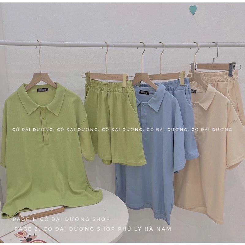 Bộ Set Áo Phông Kèm Quần Đùi Hàng Qc ảnh thật Kaylee