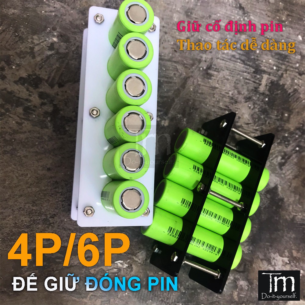 Cữ Đóng Pin - Đế Ghép Pin 18650 Thẳng Hàng