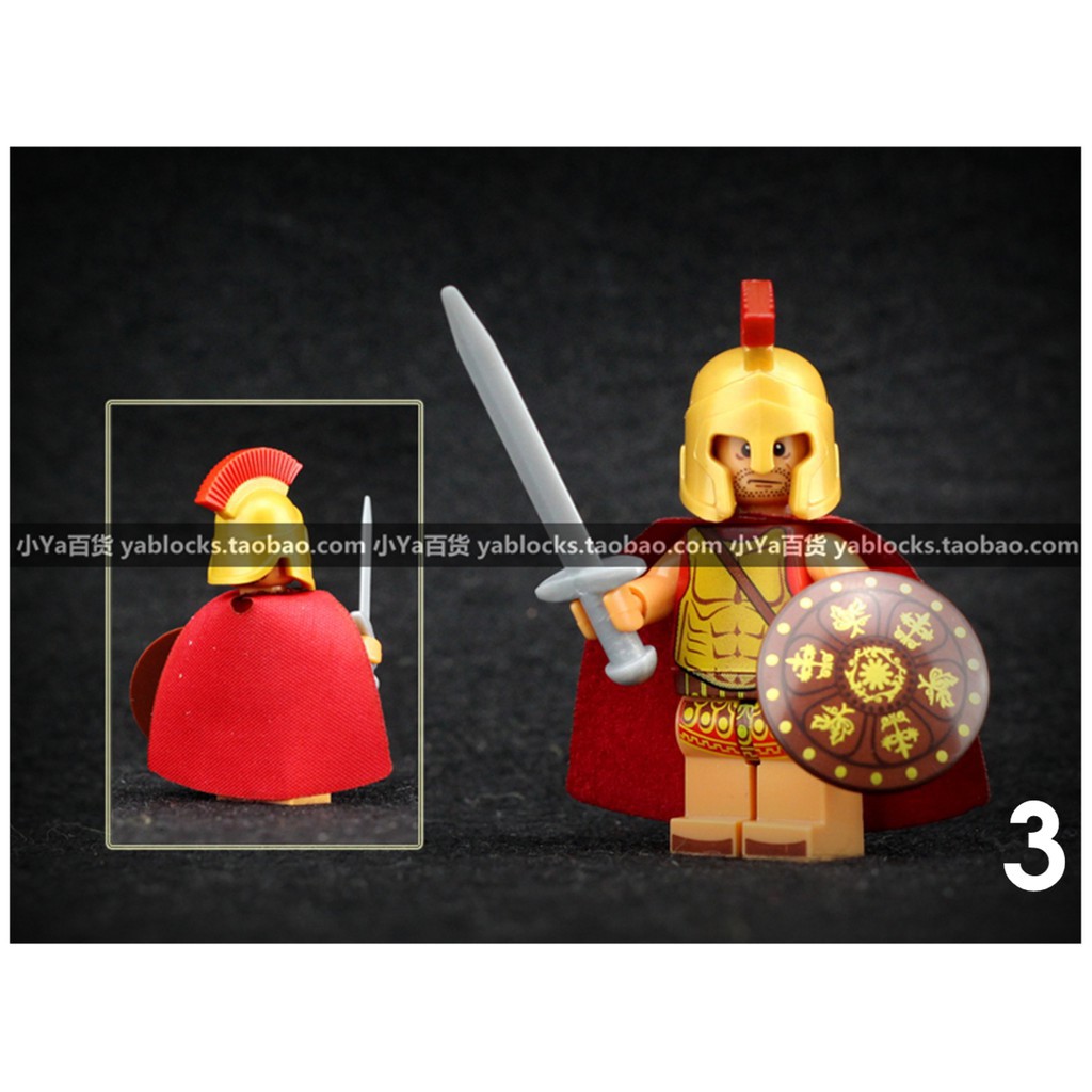 Đồ chơi lắp ráp xếp hình logo trung cổ lính la mã rome, rohan, Xinh X0164