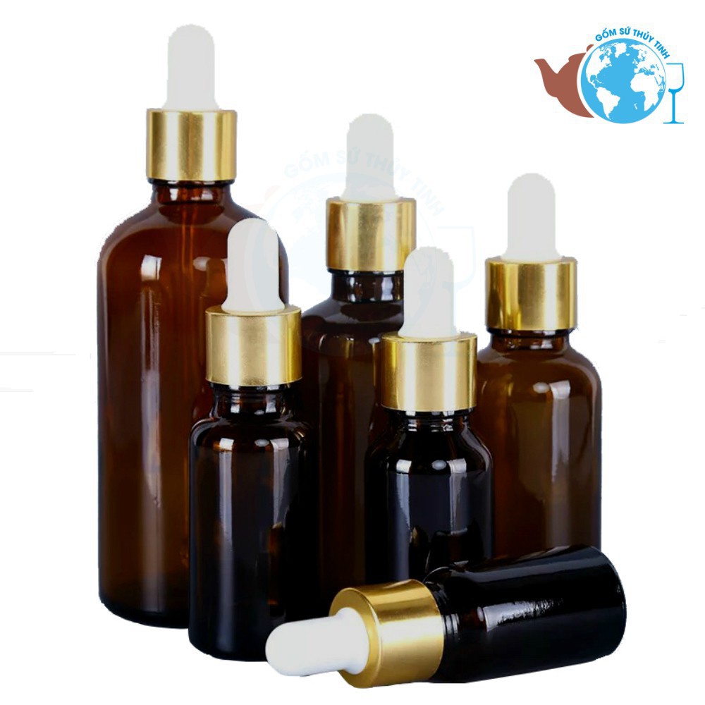 Bộ 10 chai thủy tinh 5ml đựng tinh dầu bóp giọt