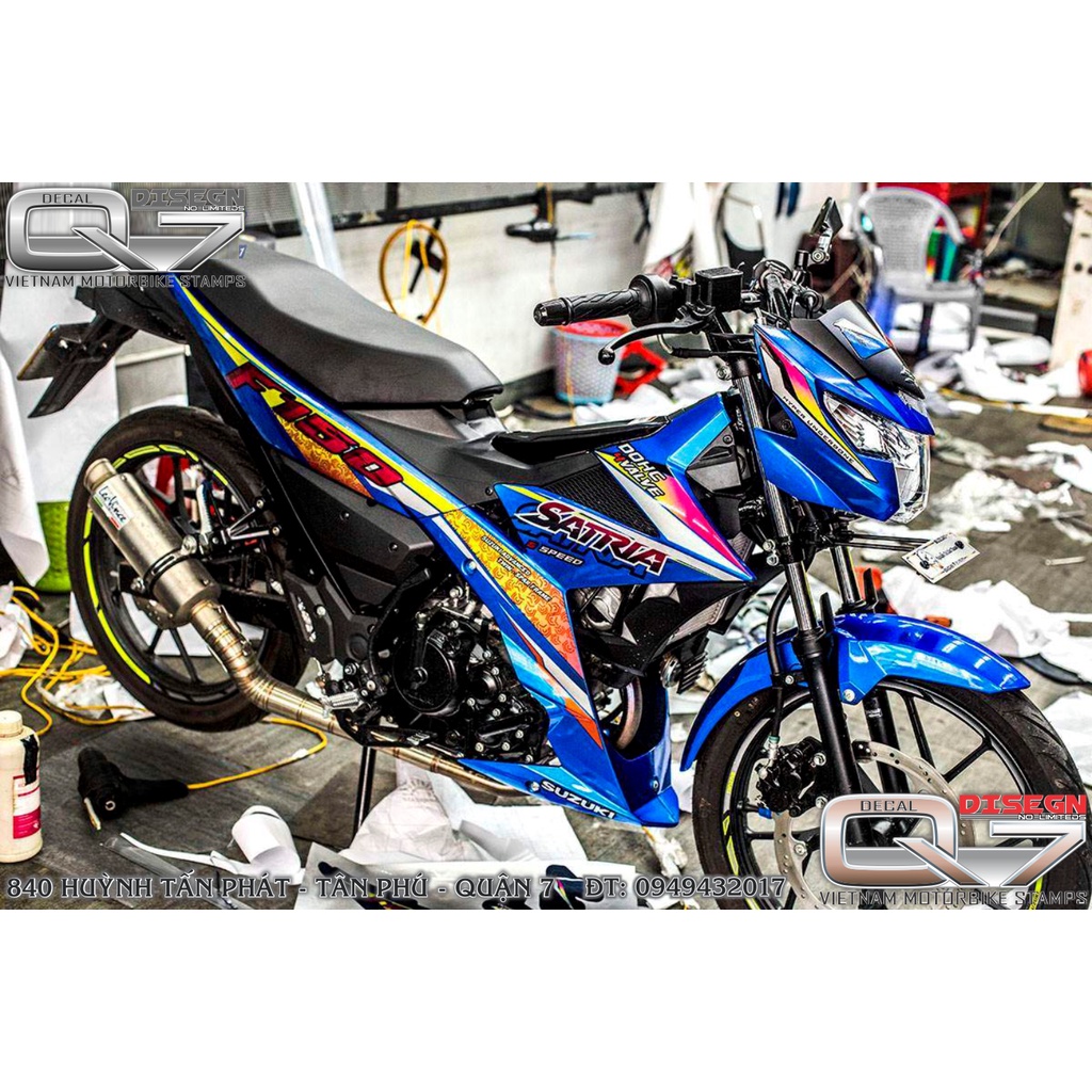 TEM RỜI RAIDER F150 XANH