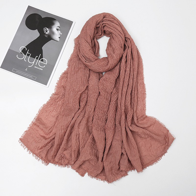 Khăn Choàng Cotton Trơn Thời Trang Cho Nữ