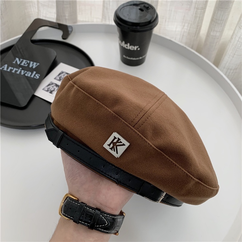 Mũ Beret Len Thời Trang Thu Đông Phong Cách Retro Nhật Bản Dành Cho Nữ