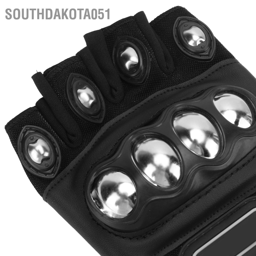 Southdakota051 2 cái Găng tay đi xe đạp Màu đen Thoáng khí Nửa ngón Nylon có thể điều chỉnh được công thái học cho ngoài trời Một kích thước