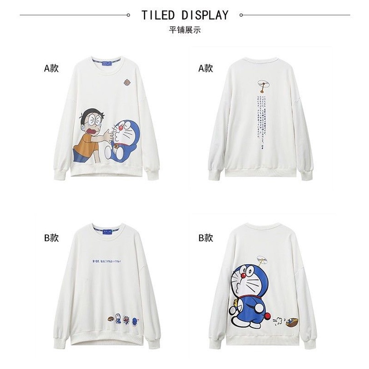 Áo thun nữ dài tay in hình Doraemon thời trang