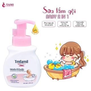 Sữa tắm gội cho bé tmfamil của tami natural 2 trong 1 an toàn dịu nhẹ baby wash dung tích 250ml