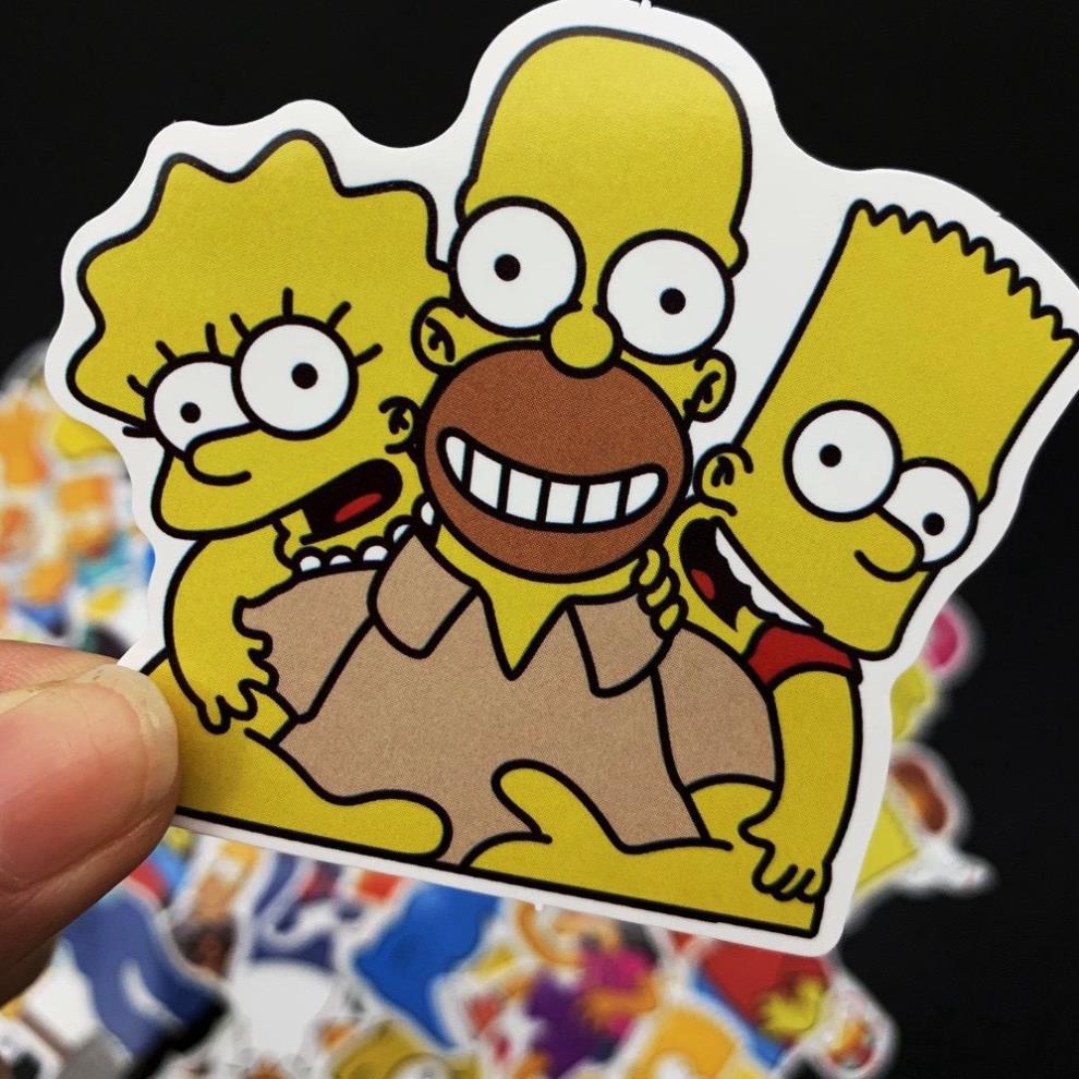 Bộ 100 Sticker the simpson cá tính chống nước dán trang trí vali mũ bảo hiểm xe máy | Rinart.vn