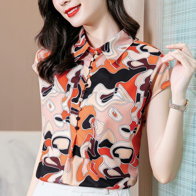 Áo sơ mi lụa trơn trẻ chung sang chảnh 2021