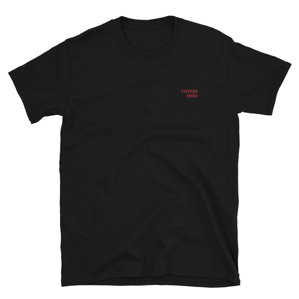 Áo thun thêu cotton unisex CHEERS THEN
