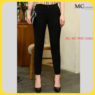 [Hàng Đẹp] Quần Tây Nữ Mc Fashion Dáng Quần Âu Nữ Kiểu Công Sở Lưng Cao Ống Côn 3 Màu Đẹp(Đen, Xanh Ngọc) Q0432